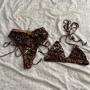 fashion Nova leopard print string bikini